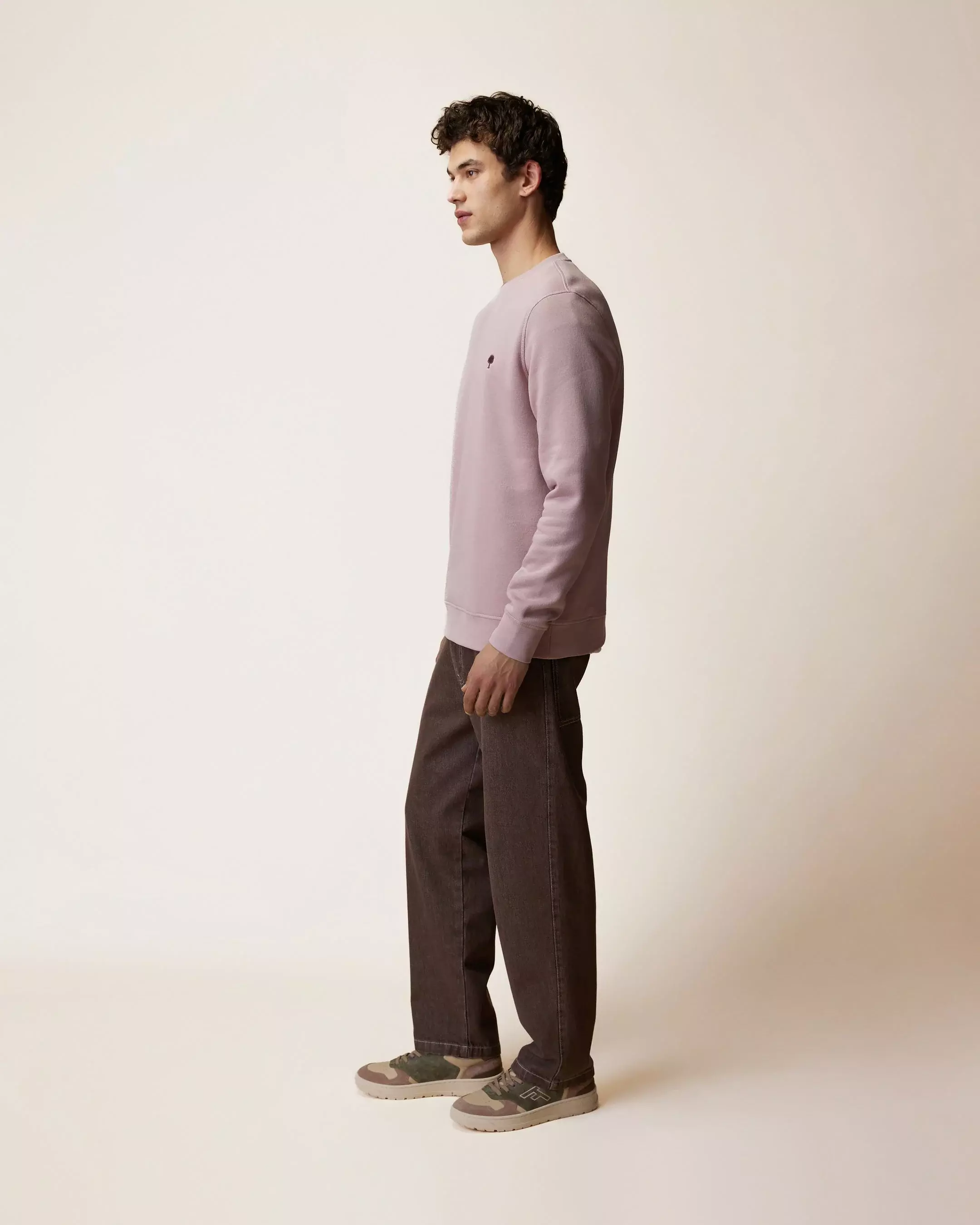 Faguo Donzy Sweatshirt Mauve Herren Pullover Crewneck rosa